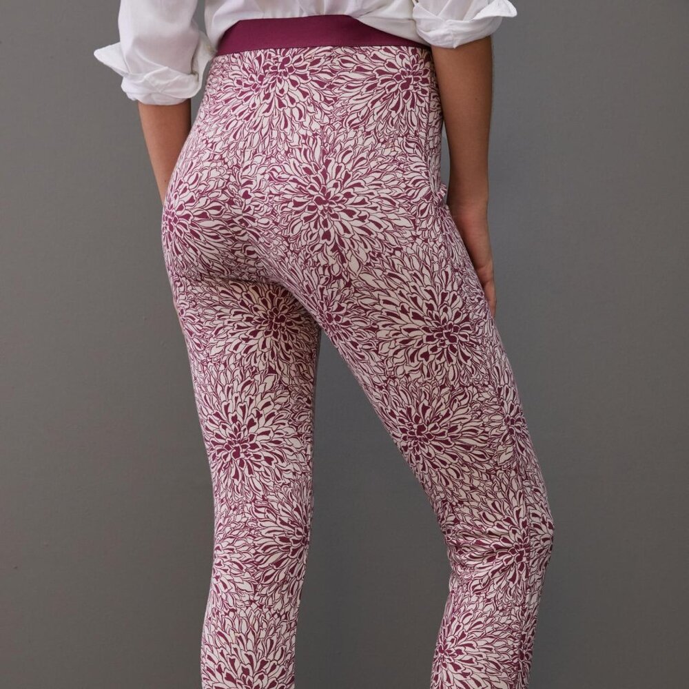 Anthropologie Saturday Sunday Samia High Waist Floral Jogger Leggings L NWOT
